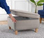Atelier Del Sofa Puf de Algodón Marrón con Almacenamiento